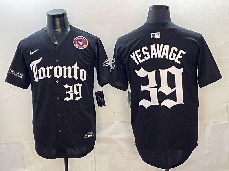 Men 2026 Toronto Blue Jays #39 Yesavage Black 5th generation Joint Name Nike MLB Jersey style 005